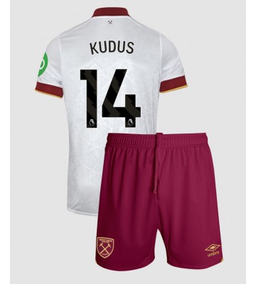 West Ham United Mohammed Kudus #14 Tercera Equipación Niños 2024-25 Manga Corta (+ Pantalones cortos)